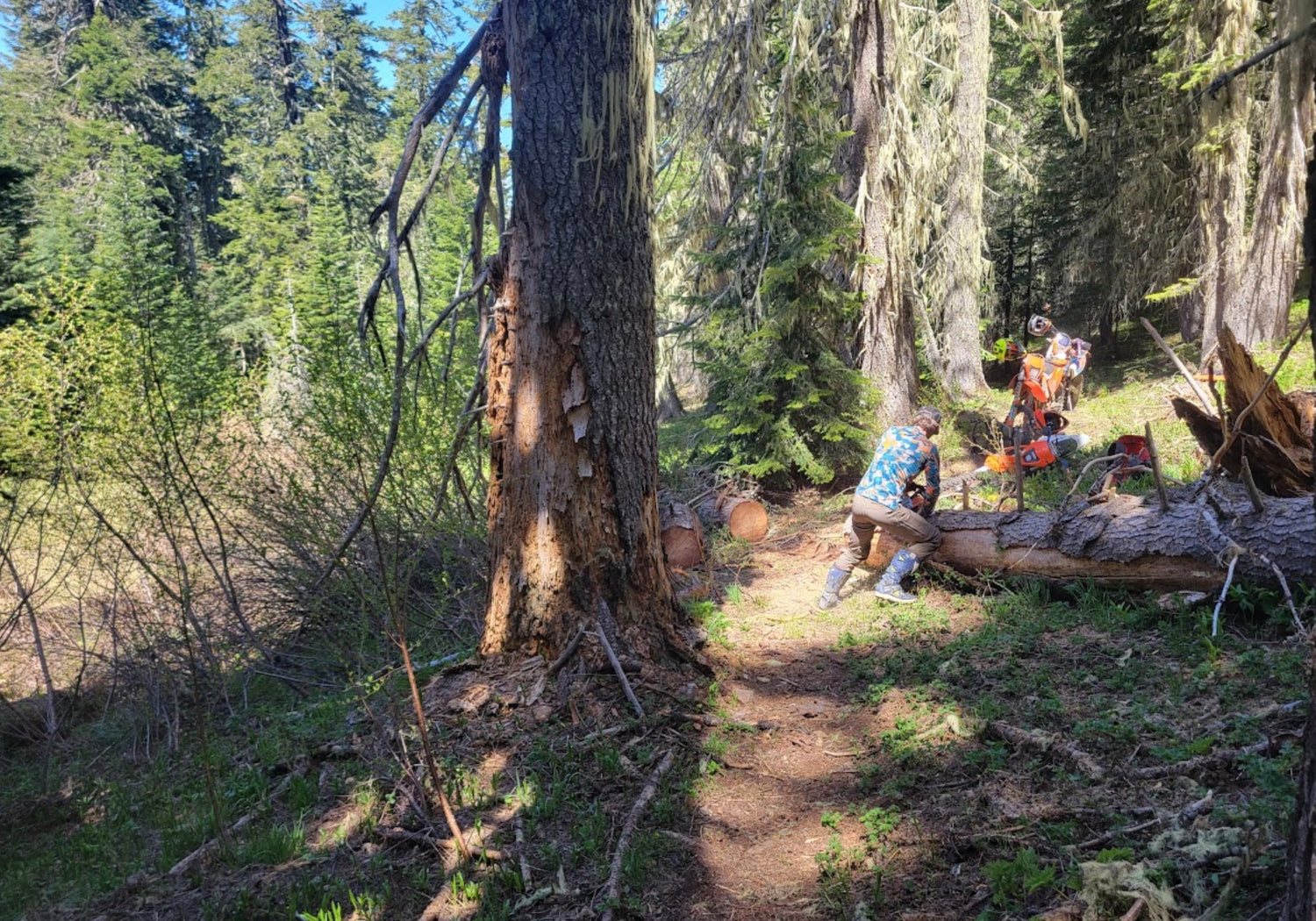 Motorcycle trail repair